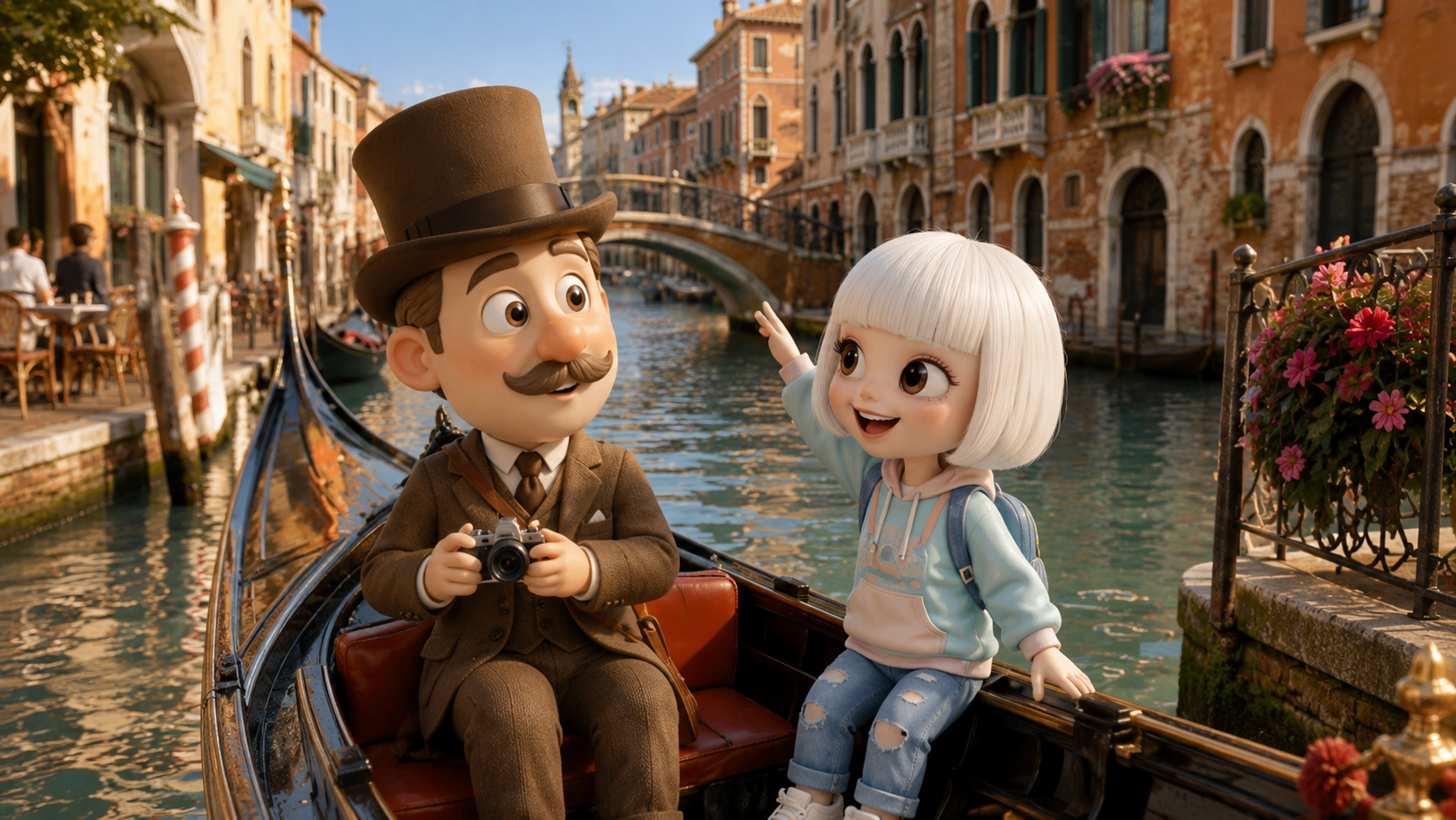 Style reference Phileas and Fogg in Venice